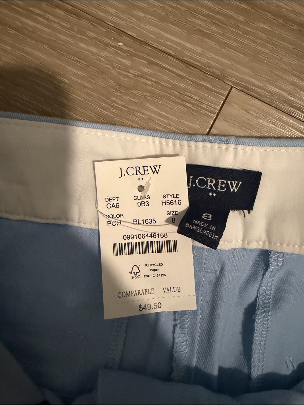 J. Crew Pastel Blue Shorts - Size 8
